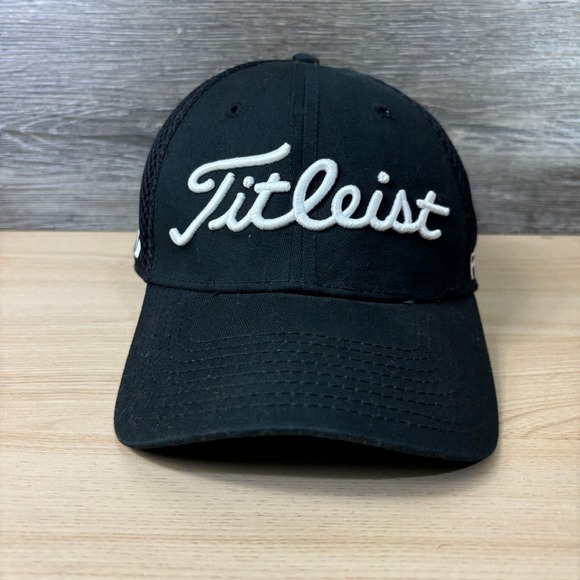 Titleist Other - Titleist Hat Cap Fitted L/XL Black Pro V1 Tour Patch Golf Golfing Performance